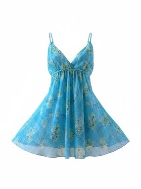 Oscar de la Renta Pink Label Turquoise Floral Dress